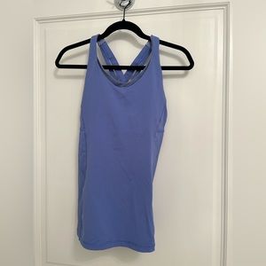 Lulu Lemon blue  razor back workout tank